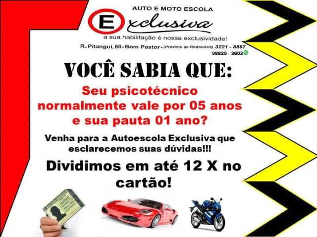 Foto 1 de Auto Escola Exclusiva, Auto Escolas em Divinópolis - MG