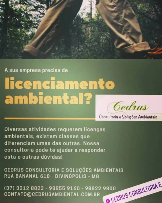 Foto 3 de Cedrus Consultoria Ambiental, Meio Ambiente em Divinópolis - MG